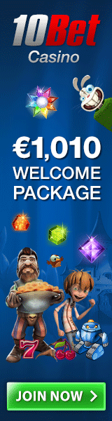 10Bet Casino 1,010 welcome package - Join Now